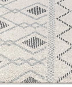 Well Woven Matilda Cream/Grey Modern Tribal Diamond Rug Vintage