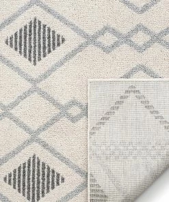 Well Woven Matilda Cream/Grey Modern Tribal Diamond Rug Vintage