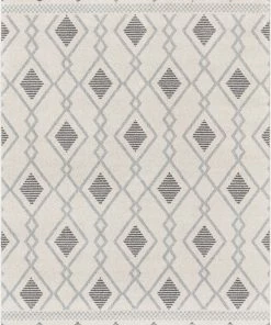 Well Woven Matilda Cream/Grey Modern Tribal Diamond Rug Vintage