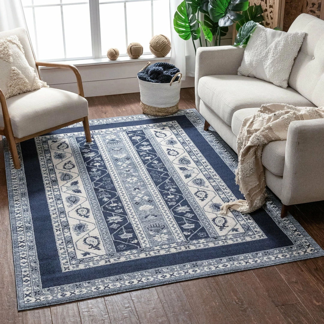 Well Woven Milo Blue Modern Paisley Antique Rug Vintage 2 Well Woven Milo Blue Modern Paisley Antique Rug Vintage