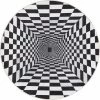 Well Woven Optical Illusion 3D Bottomless Hole Black Ivory Flat-Weave Washable Area Rug