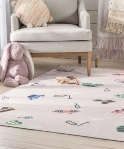 Well Woven Traffic Modern Blush Flat-Weave Washable Kids Rug 16 Well Woven Traffic Modern Blush Flat-Weave Washable Kids Rug