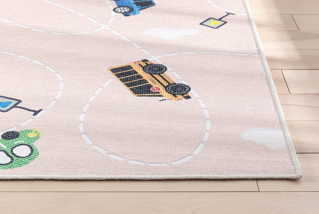 Well Woven Traffic Modern Blush Flat-Weave Washable Kids Rug 9 Well Woven Traffic Modern Blush Flat-Weave Washable Kids Rug