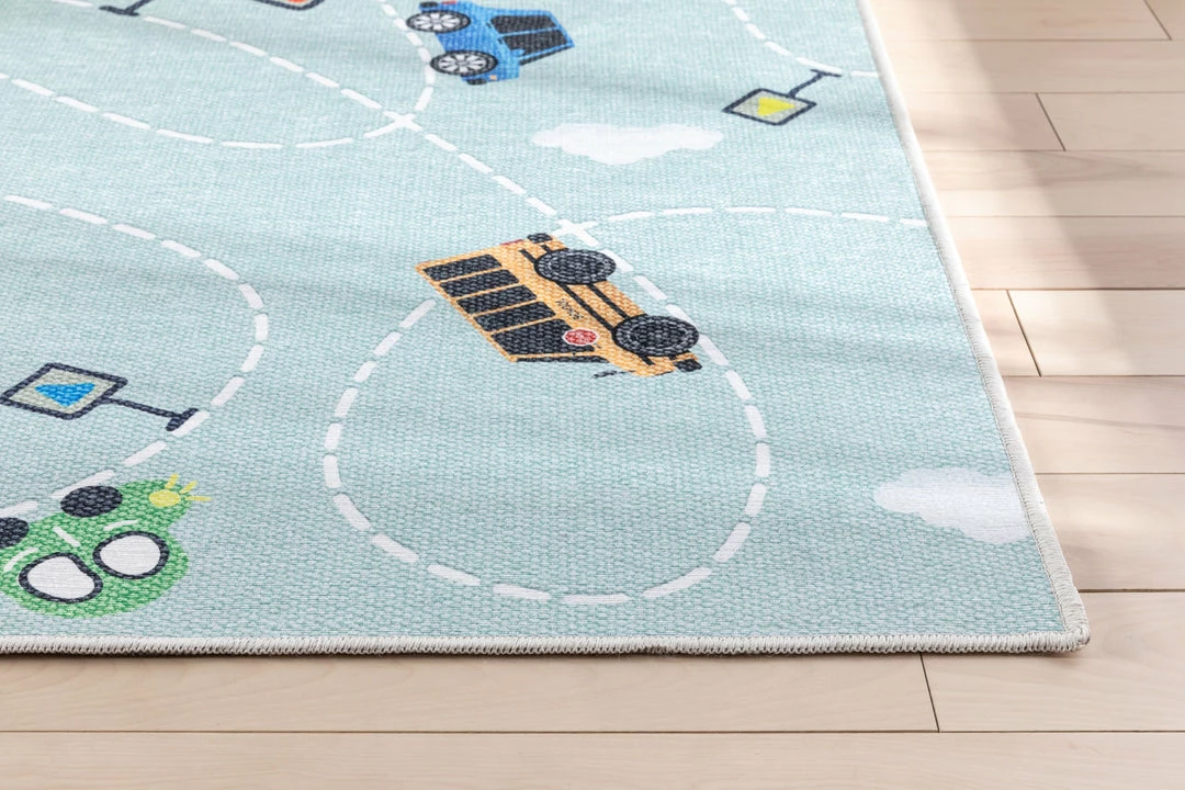 Well Woven Machine Washable Traffic Modern Green Flat-Weave Washable Kids Rug 9 Well Woven Machine Washable Traffic Modern Green Flat-Weave Washable Kids Rug