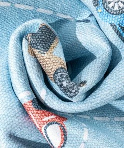 Well Woven Traffic Modern Light Blue Flat-Weave Washable Kids Rug