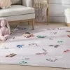 Well Woven Traffic Modern Pink Flat-Weave Washable Kids Rug