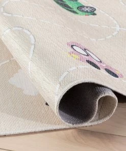 Well Woven Traffic Modern Beige Flat-Weave Washable Kids Rug 13 Well Woven Traffic Modern Beige Flat-Weave Washable Kids Rug