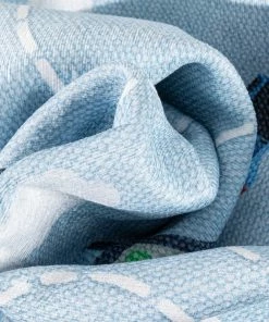 Well Woven Traffic Modern Blue Flat-Weave Washable Kids Rug Machine Washable