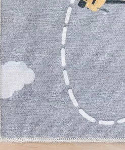 Well Woven Machine Washable Traffic Modern Grey Flat-Weave Washable Kids Rug