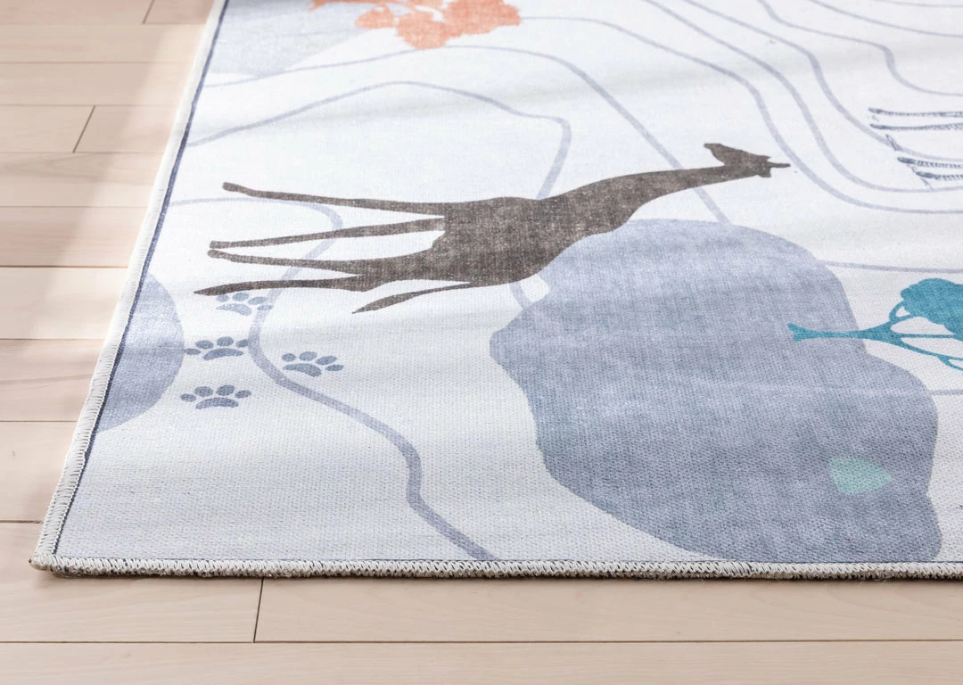 Well Woven Machine Washable Safari Modern Grey Flat-Weave Washable Kids Rug 9 Well Woven Machine Washable Safari Modern Grey Flat-Weave Washable Kids Rug