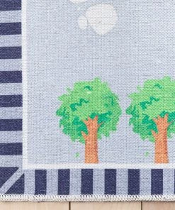 Well Woven Construction Modern Grey Multi Flat-Weave Washable Kids Rug