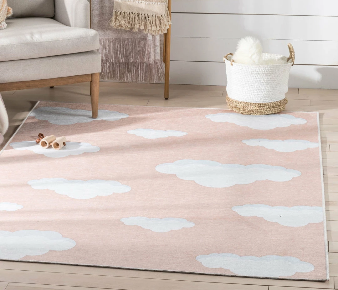 Well Woven Machine Washable Cloud 9 Modern Coral Flat-Weave Washable Kids Rug 1 Well Woven Machine Washable Cloud 9 Modern Coral Flat-Weave Washable Kids Rug