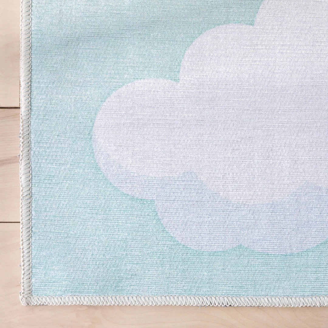 Well Woven Machine Washable Cloud 9 Modern Mint Flat-Weave Washable Kids Rug 6 Well Woven Machine Washable Cloud 9 Modern Mint Flat-Weave Washable Kids Rug