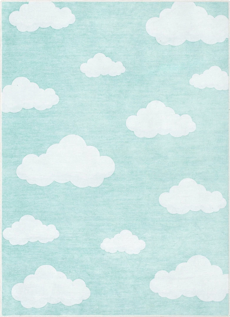 Well Woven Machine Washable Cloud 9 Modern Mint Flat-Weave Washable Kids Rug 2 Well Woven Machine Washable Cloud 9 Modern Mint Flat-Weave Washable Kids Rug