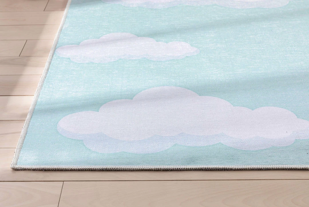Well Woven Machine Washable Cloud 9 Modern Mint Flat-Weave Washable Kids Rug 9 Well Woven Machine Washable Cloud 9 Modern Mint Flat-Weave Washable Kids Rug