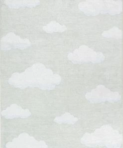 Well Woven Cloud 9 Modern Linen Flat-Weave Washable Kids Rug Machine Washable
