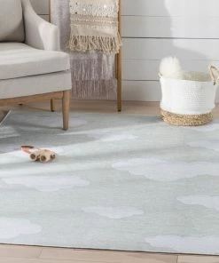 Well Woven Cloud 9 Modern Linen Flat-Weave Washable Kids Rug Machine Washable