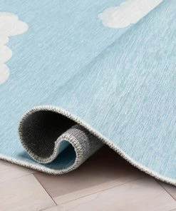 Well Woven Cloud 9 Modern Blue Flat-Weave Washable Kids Rug 12 Well Woven Cloud 9 Modern Blue Flat-Weave Washable Kids Rug
