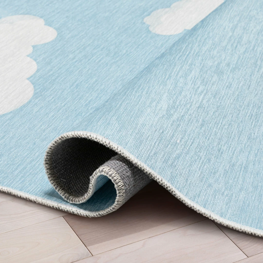 Well Woven Cloud 9 Modern Blue Flat-Weave Washable Kids Rug 6 Well Woven Cloud 9 Modern Blue Flat-Weave Washable Kids Rug