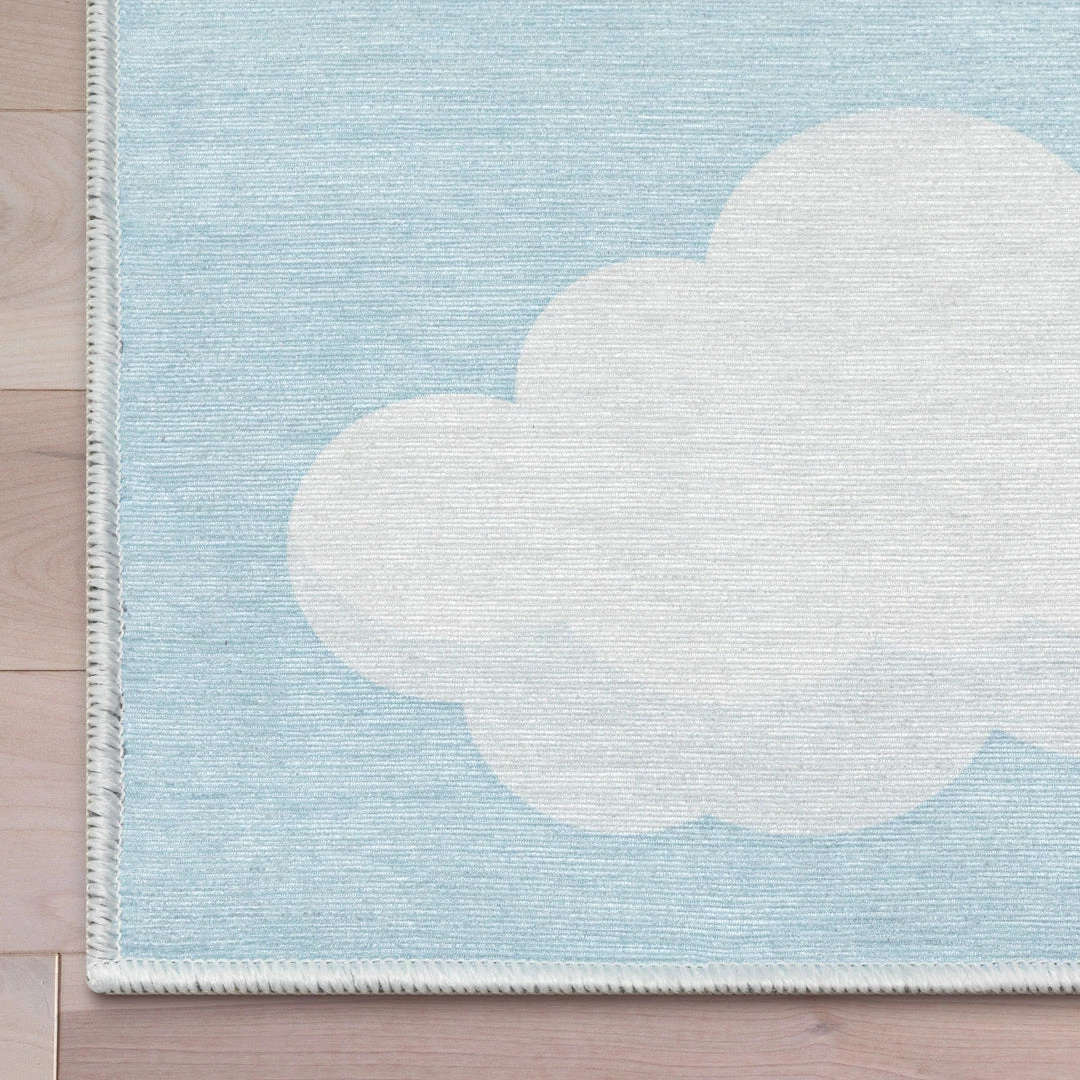 Well Woven Cloud 9 Modern Blue Flat-Weave Washable Kids Rug 4 Well Woven Cloud 9 Modern Blue Flat-Weave Washable Kids Rug