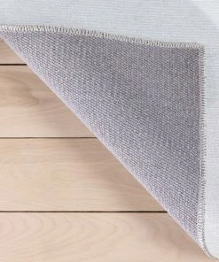 Well Woven Machine Washable Cloud 9 Sun Modern Grey Light Blue Flat-Weave Washable Kids Rug