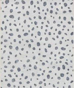 Well Woven Animal Dots Modern Ivory Black Flat-Weave Washable Area Rug Machine Washable