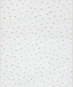 Well Woven Machine Washable Sprinkles Modern Multi Color Flat-Weave Washable Area Rug