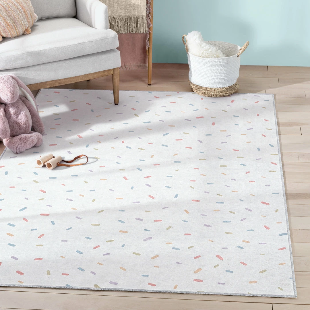 Well Woven Machine Washable Sprinkles Modern Multi Color Flat-Weave Washable Area Rug 1 Well Woven Machine Washable Sprinkles Modern Multi Color Flat-Weave Washable Area Rug