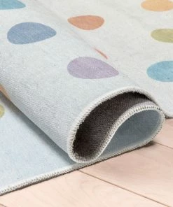 Well Woven Multi Dot Modern Multi Color Flat-Weave Washable Area Rug