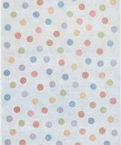 Well Woven Multi Dot Modern Multi Color Flat-Weave Washable Area Rug