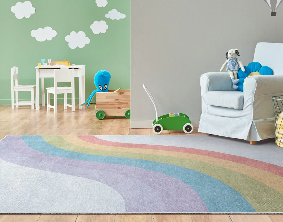 Well Woven Rainbow Modern Multi Color Flat-Weave Washable Area Rug 4 Well Woven Rainbow Modern Multi Color Flat-Weave Washable Area Rug