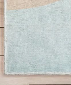 Well Woven Curved Rainbow Modern Multi Color Pastel Flat-Weave Washable Area Rug Machine Washable