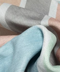 Well Woven Curved Rainbow Modern Multi Color Pastel Flat-Weave Washable Area Rug Machine Washable