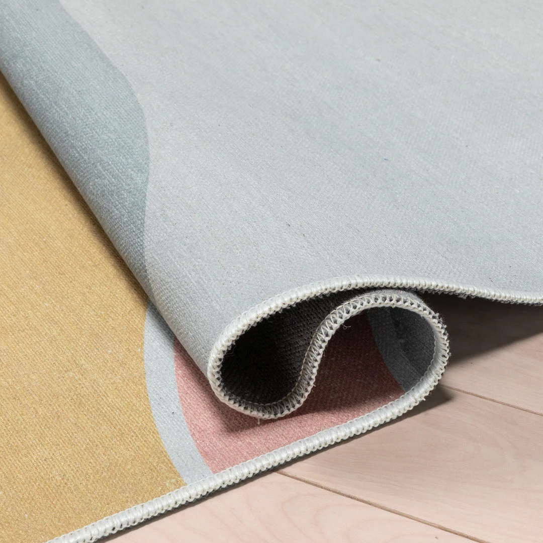 Well Woven Machine Washable Curved Rainbow Modern Multi Color Flat-Weave Washable Area Rug 7 Well Woven Machine Washable Curved Rainbow Modern Multi Color Flat-Weave Washable Area Rug