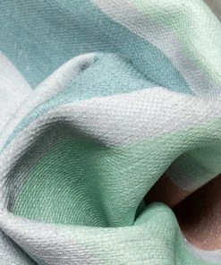 Well Woven Curved Rainbow Modern Multi Color Green Flat-Weave Washable Area Rug Machine Washable