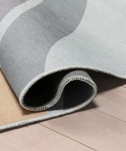 Well Woven Curved Rainbow Modern Multi Color Purple Flat-Weave Washable Area Rug Machine Washable