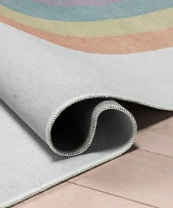 Well Woven Machine Washable Rainbow Watercolor Modern Multi Color Flat-Weave Washable Area Rug 14 Well Woven Machine Washable Rainbow Watercolor Modern Multi Color Flat-Weave Washable Area Rug