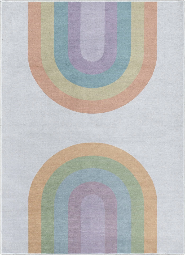 Well Woven Machine Washable Rainbow Watercolor Modern Multi Color Flat-Weave Washable Area Rug 2 Well Woven Machine Washable Rainbow Watercolor Modern Multi Color Flat-Weave Washable Area Rug
