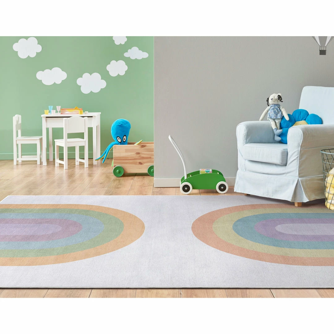Well Woven Machine Washable Rainbow Watercolor Modern Multi Color Flat-Weave Washable Area Rug 5 Well Woven Machine Washable Rainbow Watercolor Modern Multi Color Flat-Weave Washable Area Rug