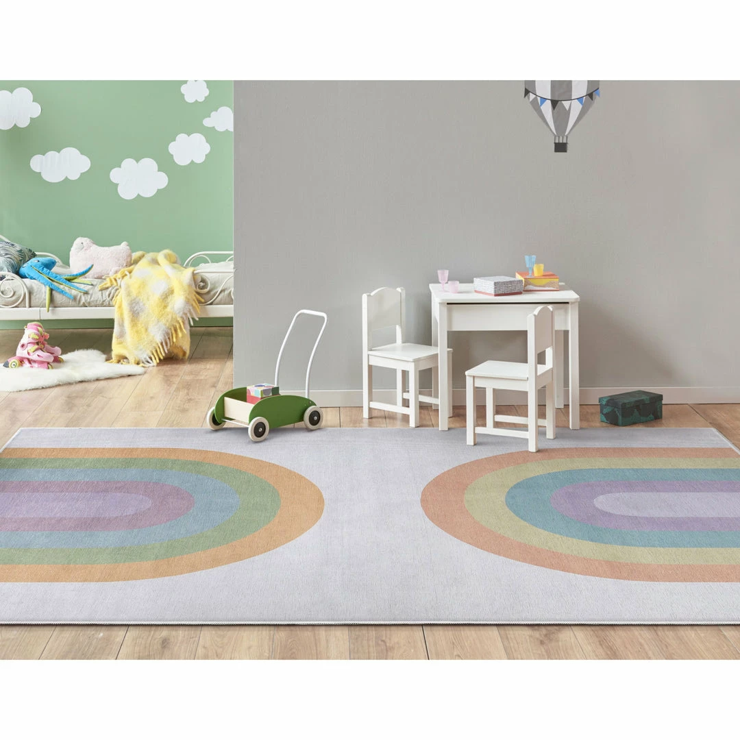 Well Woven Machine Washable Rainbow Watercolor Modern Multi Color Flat-Weave Washable Area Rug 8 Well Woven Machine Washable Rainbow Watercolor Modern Multi Color Flat-Weave Washable Area Rug