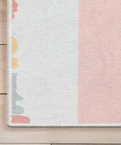 Well Woven Crescent Rainbow Modern Multi Color Flat-Weave Washable Area Rug