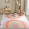 Well Woven Crescent Rainbow Modern Multi Color Flat-Weave Washable Area Rug