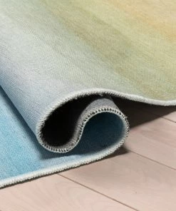 Well Woven Sunrise Modern Multi Color Flat-Weave Washable Area Rug