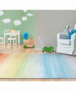 Well Woven Sunrise Modern Multi Color Flat-Weave Washable Area Rug