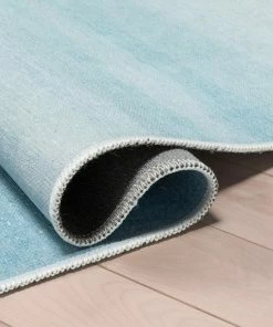 Well Woven Nightfall Modern Blue Flat-Weave Washable Area Rug Machine Washable