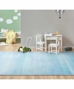 Well Woven Nightfall Modern Blue Flat-Weave Washable Area Rug Machine Washable