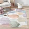 Well Woven Machine Washable Watercolor Dot Modern Multi Color Flat-Weave Washable Area Rug