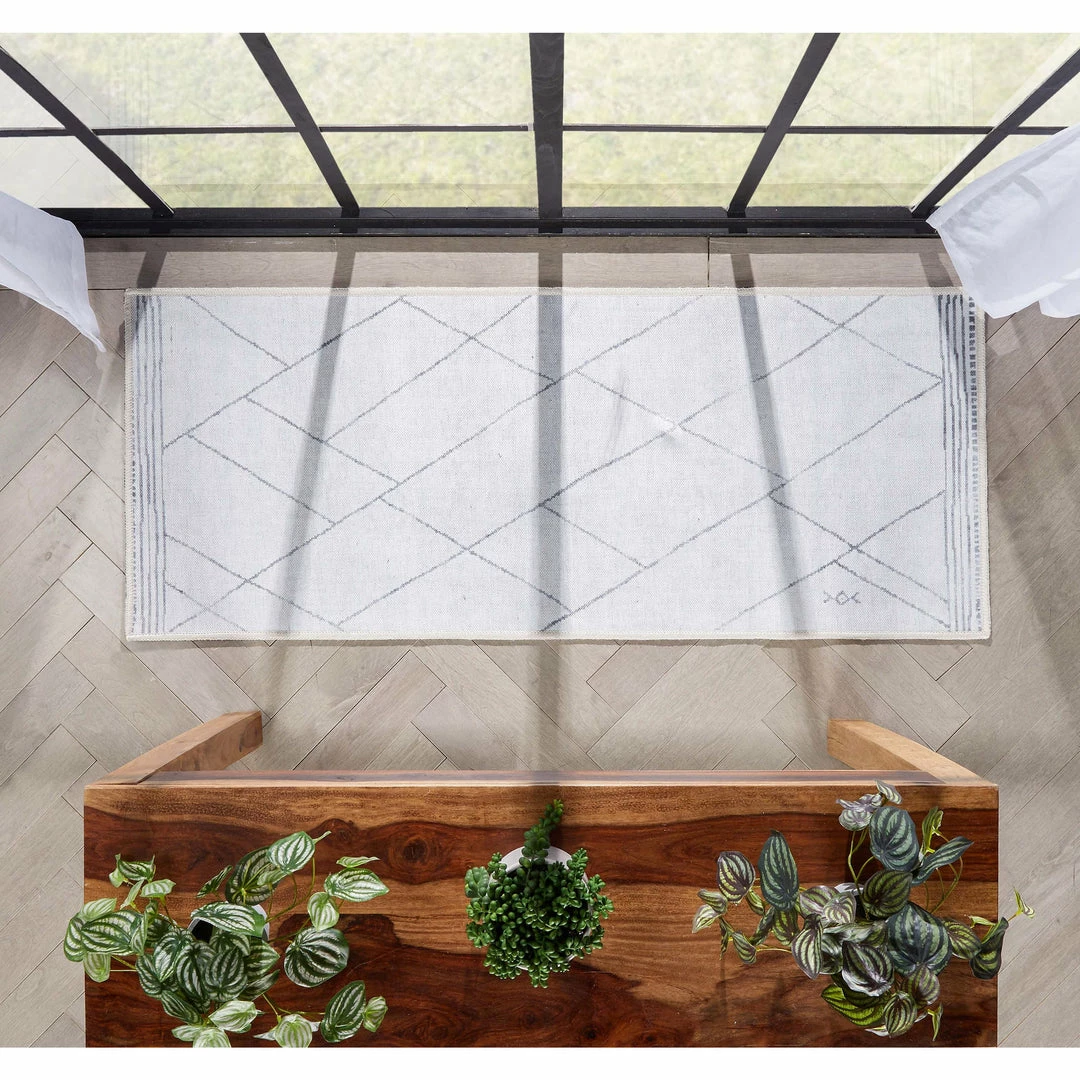 Well Woven Bryn Moroccan Lattice Trellis Ivory Grey Flat-Weave Washable Area Rug 11 Well Woven Bryn Moroccan Lattice Trellis Ivory Grey Flat-Weave Washable Area Rug