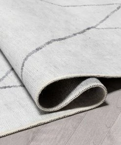 Well Woven Bryn Moroccan Lattice Trellis Ivory Grey Flat-Weave Washable Area Rug 27 Well Woven Bryn Moroccan Lattice Trellis Ivory Grey Flat-Weave Washable Area Rug