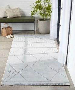 Well Woven Bryn Moroccan Lattice Trellis Ivory Grey Flat-Weave Washable Area Rug 38 Well Woven Bryn Moroccan Lattice Trellis Ivory Grey Flat-Weave Washable Area Rug